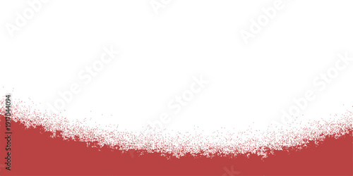 An abstract red Christmas background featuring a festive holiday pattern of snowflakes and heart shapes in a vector illustration design for a winter celebration card