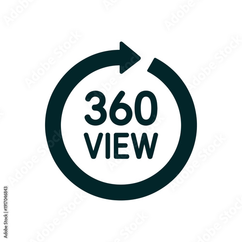 A 360-degree view icon on a white background