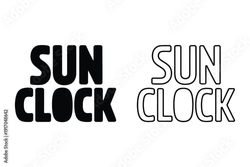 Sun Clock wordmark presents a clear and stylized text graphic for branding.
