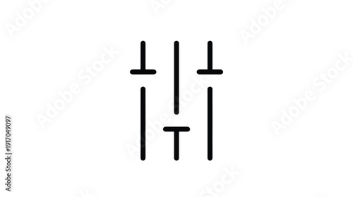 Simple black abstract geometric symbol on white background.