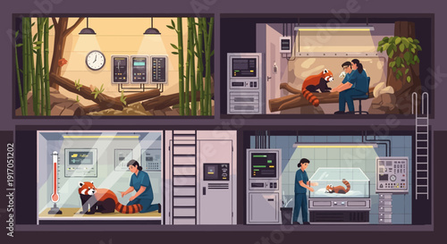 Cozy multi-room domestic scene featuring people in warm inviting home interiors.