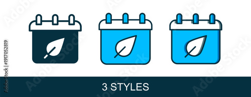 Filled outline Calendar with autumn leaves icon isolated on white background. Vector