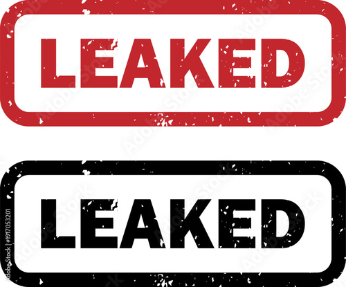 Leaked. Censorship, Media Vector Stamps Bundle. Classified Minimalistic Badges, Censored Labels, Transparent Grunge Effects. Classified Document Design. Vintage Security Seal.