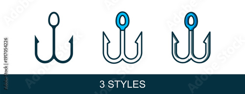 Filled outline Fishing hook icon isolated on white background. Fishing tackle. Vector