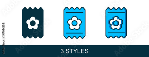 Filled outline Pack full of seeds of a specific plant icon isolated on white background. Vector