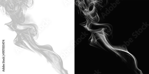 Foto Gas, cloud, white and fog isolated on transparent background smooke, steam or explosion with mist design