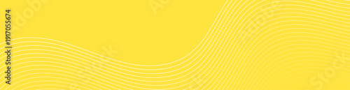 Abstract background with lines and waves. Web banner size. Element for design isolated. Vector background for brochure, flyer, poster. Yellow and white gradient