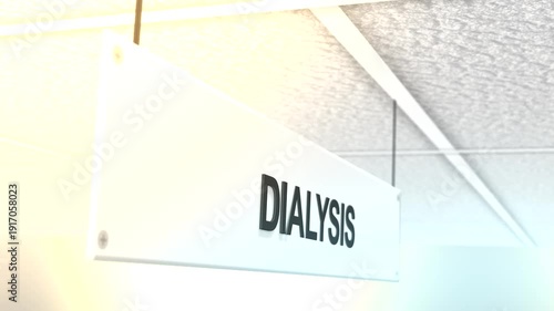 Cinematic Hospital Sign Filler Shot Series - Dialysis