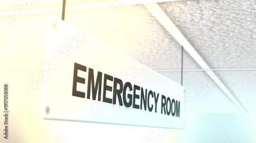 Cinematic Hospital Sign Filler Shot Series - Emergency Room