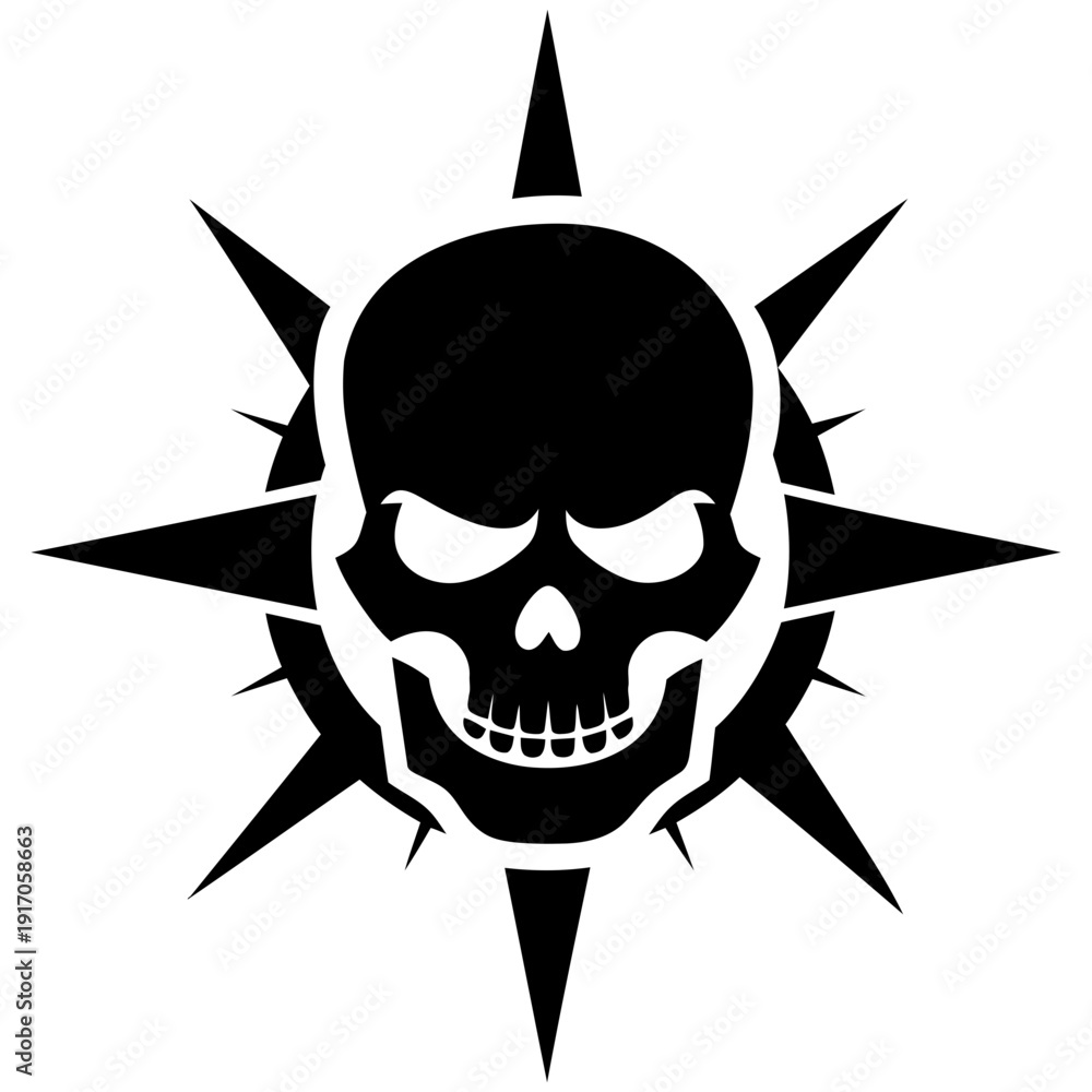 custom made wallpaper toronto digitalVector Art Pirate Skull with Compass Rose Bold Design for Tattoo Emblem or Logo