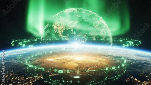 Global Energy Shield Protecting Earth from Cosmic Threats.