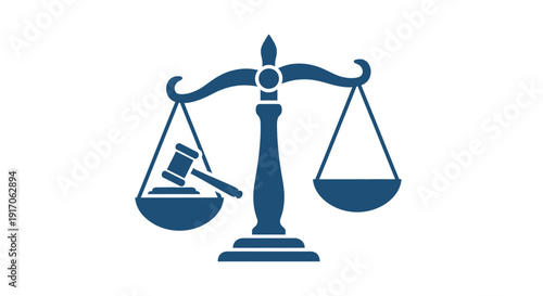 Scales of justice with a gavel representing law fairness and legal proceedings