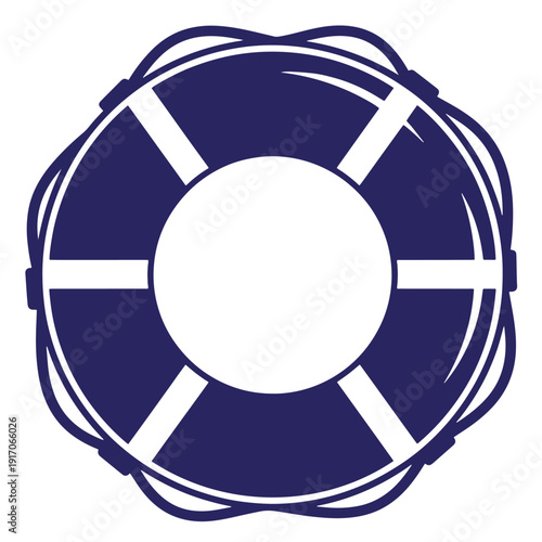 Lifebuoy ring with rope nautical safety equipment for emergency rescue on water  lifesaver floatation device