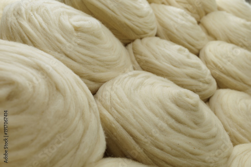 Konstfotografi Premium merino wool fiber texture for textile manufacturing industry use