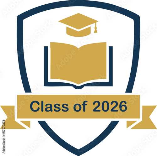 class of 2026 Graduation Vector Illustration Bold Typography Design
