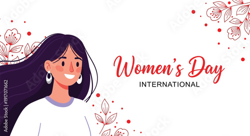 A smiling woman with dark hair holds a celebratory greeting.