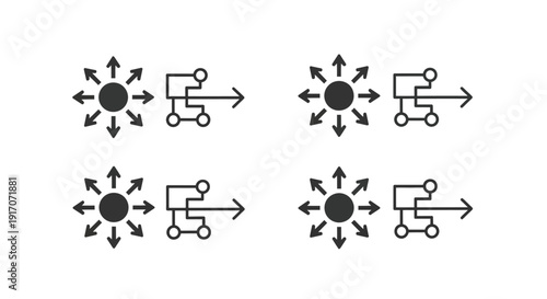 Four representations of signal transmission are demonstrated.