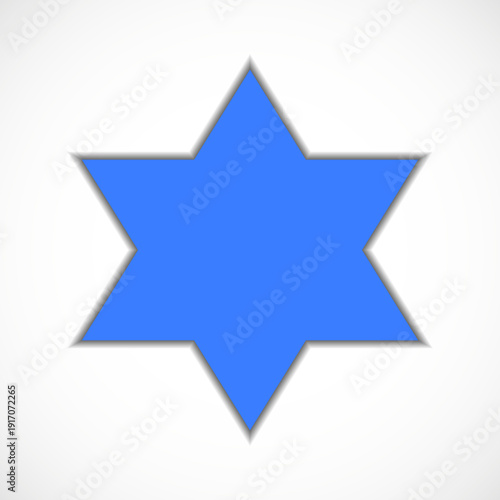 Star of David icon isolated on white background. Religious symbol. Vector illustration