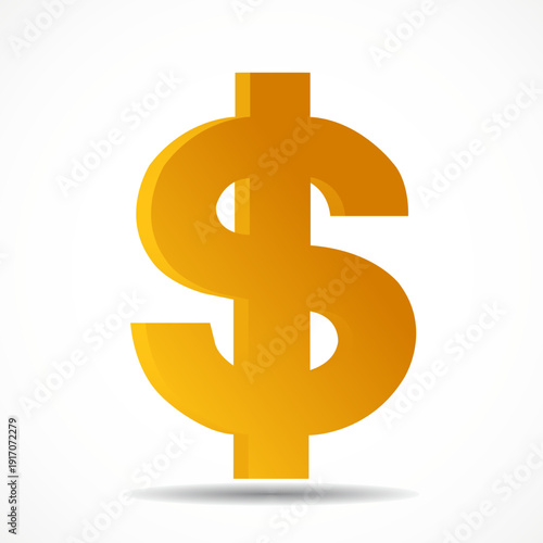 Symbol dollar. Usd currency symbol. Vector illustration