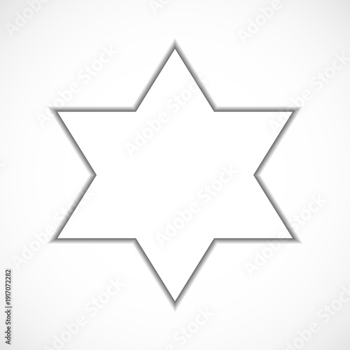 Star of David icon isolated on white background. Religious symbol. Vector illustration