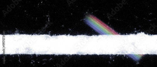 A rainbow in space with stars and cosmic background.