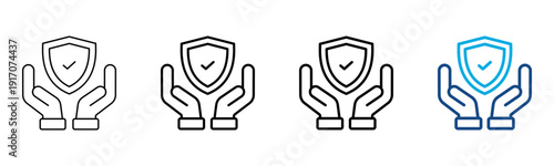 Safeness Icon Different Style Outline Collection Set Vector Illustration