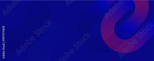 Abstract background with flowing pink and blue lines on deep indigo gradient