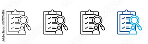 Survey Icon Different Style Outline Collection Set Vector Illustration