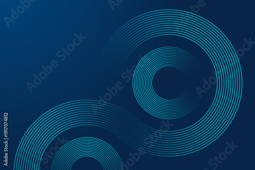 Abstract teal radial lines on navy blue background
