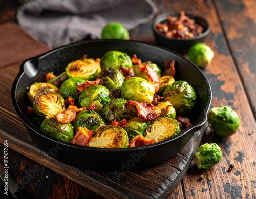 Wallpaper Mural Rosenkohl-Pfanne mit Speck Torontodigital.ca