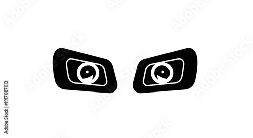 Eyes Looking Forward in Simple Design.