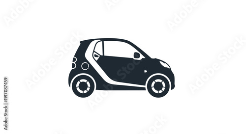 Smart Car Illustration Side View.