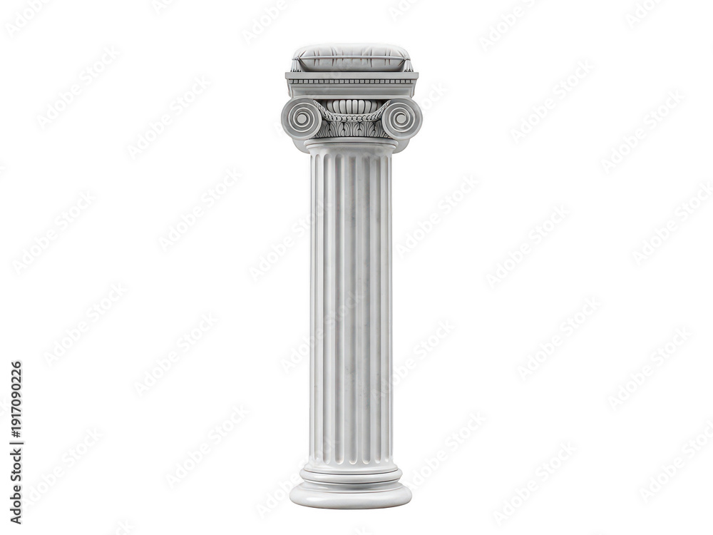 Obraz premium A silver column with ornate details