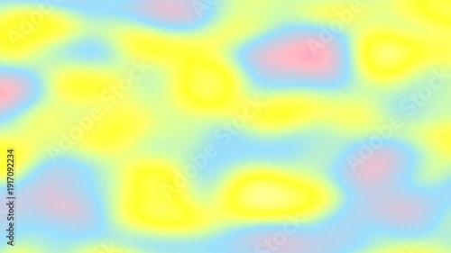 Abstract Blurred Background with Vibrant Yellow, Blue, and Pink Hues, Seamless Loop.