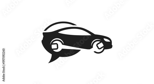Black Car Silhouette Graphic Illustration Design.
