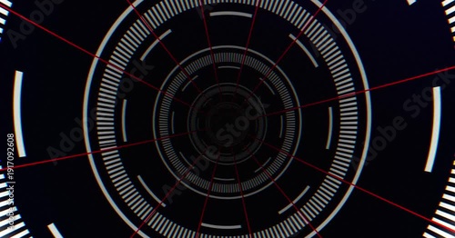Futuristic Circular HUD Interface Animation Loop