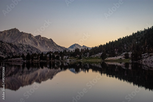 Middle Rae Lake at sunset, Kings Canyon National Park, CA