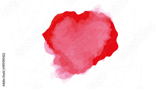 Colorful abstract heart shape in vibrant shades of red and pink.