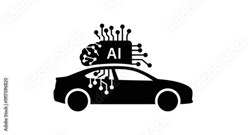 AI Technology Integrated into Modern Car Design.