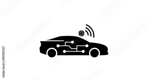 Autonomous Vehicle Technology Illustration.