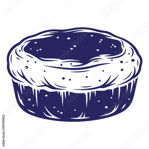 Grunge texture delicious sweet pie with melted cheese on top and crust Vintage Style