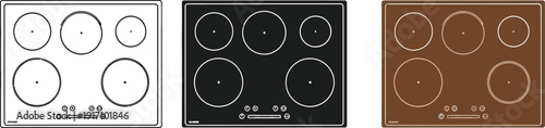 Modern electric cooktops available in various stylish colors and designs