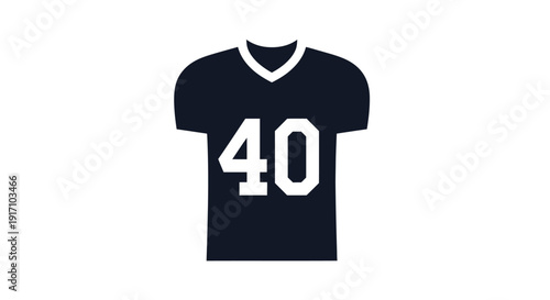 Black Jersey with Number Forty Printed.
