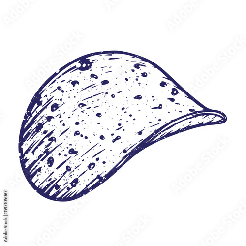 Grunge texture Lemon wedge illustration with water droplets on its surface  fresh citrus fruit concept Vintage Style