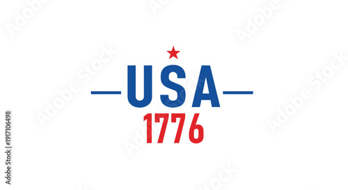 Vector USA 1776 patriotic symbol isolated on transparent background