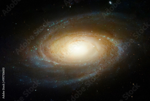 Galaxy and stars. Spiral galaxy in deep space. Space scene with galaxy and stars. Universe filled with stars, nebula and galaxy. Spiral Galaxy M81. 