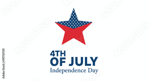 American Independence Day 4th of July patriotic star icon isolated on transparent background