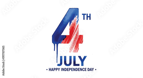 American Independence Day 4th July vector graphic, patriotic celebration design element, Happy Independence Day greeting