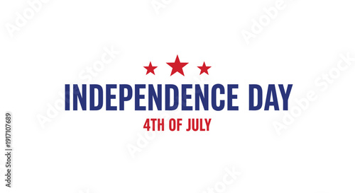 Independence Day vector graphic with 4th of July text and stars.