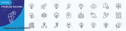 Problem Solving Icon Pack Illustration Vector